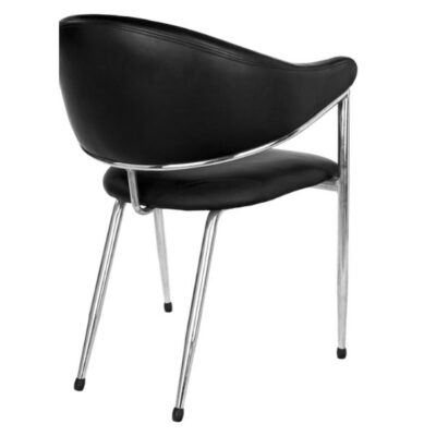 כסא המתנה ואירוח מעוצב ינאי בצבע שחור KAPRA