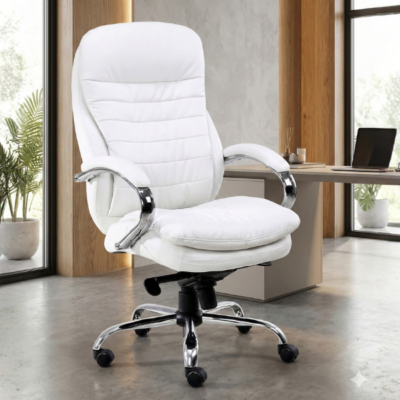 כסא מנהלים לבן יוקרתי מרסיי כסא משרדי לבן | קפרה כסא מנהלים