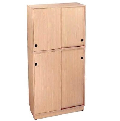 ארון ארכיב גבוה 4 דלתות הזזה ז'נבה עשוי עץ צבע לבחירה