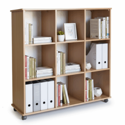 ארון כוורת עץ נייד לאחסון ולתצוגה במשרד ובבית | קפרה