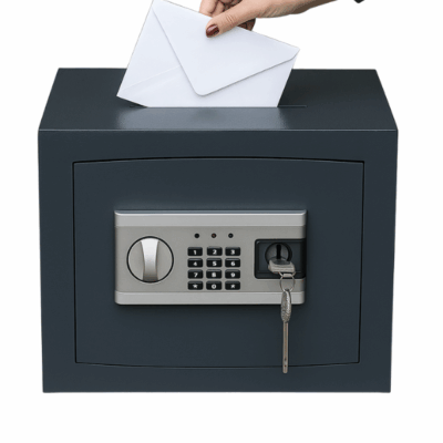 ספת דיגיטלית עם חריץ למעטפות דגם DG-30ENV מבית קפרה (Kapra) לבית כנסת ועסקים