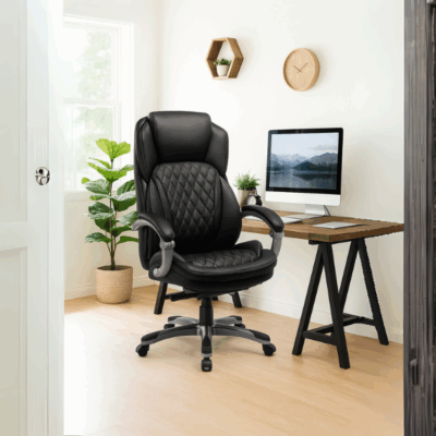 כסא מנהלים רוני פייזלי שחור קפרה Kapra | מגיע מורכב ומוכן לישיבה