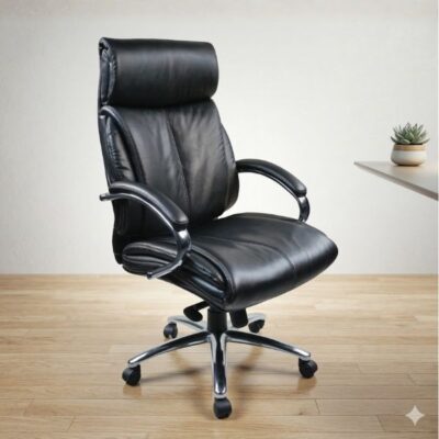 כסא מנהלים דירקטור גב גבוה מרופד דמוי עור, מגיע מורכב | קפרה