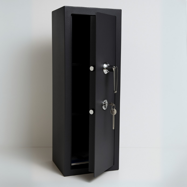 כספת לנשק ארוך 1050K מסיבית (60 ק"ג) עם דלת 10 מ"מ ונעילת מפתח תקנית מבית קפרה (Kapra)