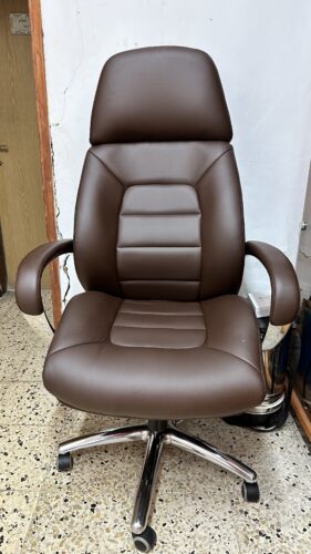 כסא מנהלים לכבדי משקל ריינג'רס חום - חזק ורחב עד 150 ק"ג, מגיע מורכב photo review