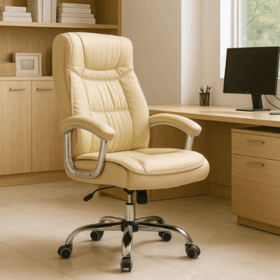 כסא מנהלים קרם כיסא מנהלים בז' ונצואלה | קפרה כסאות מנהלים