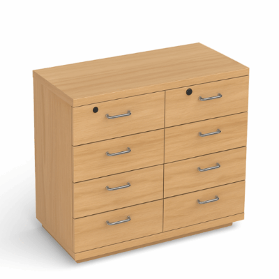 ארון 8 מגירות למשרד ולבית ארונית עץ כוננית אחסון מעוצבת למסמכים | קפרה