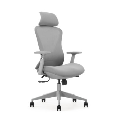 כסא מנהלים ארגונומי אלה אפור | קפרה kapra | מגיע מורכב ומוכן לישיבה