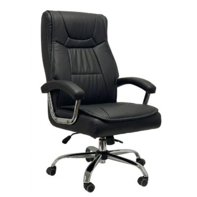 כסא מנהלים ונצואלה גב גבוה שחור, מגיע מורכב | קפרה