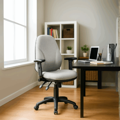 כסא משרדי טופ צחור כסא מחשב מורכב ומוכן לישיבה קפרה kapra