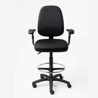 כסא שרטט גבוה מרופד עם ידיות | כסא מעבדה | קפרה