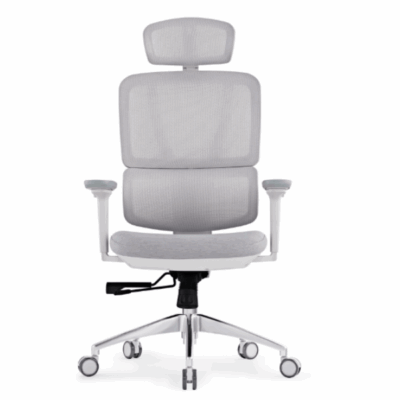 כסא מחשב בעיצוב ארגונומי לובר אפור | קפרה כסאות ארגונומים