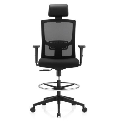 כסא שרטט מעבדה גבוה ארי עם גב רשת מגיע מורכב | קפרה כסאות